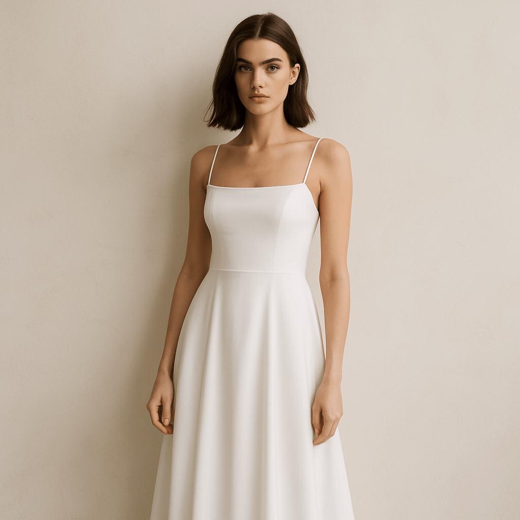 robe blanche de demoiselle d'honneur