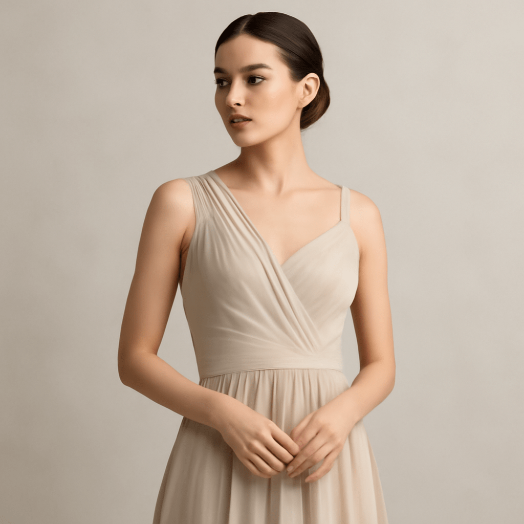 robe demoiselle d'honneur beige