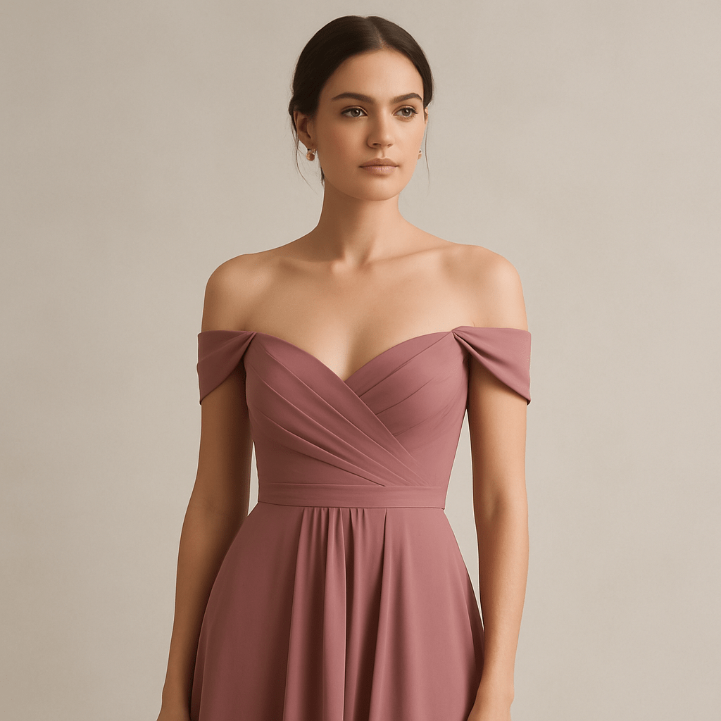 robe demoiselle d'honneur épaules dénudées