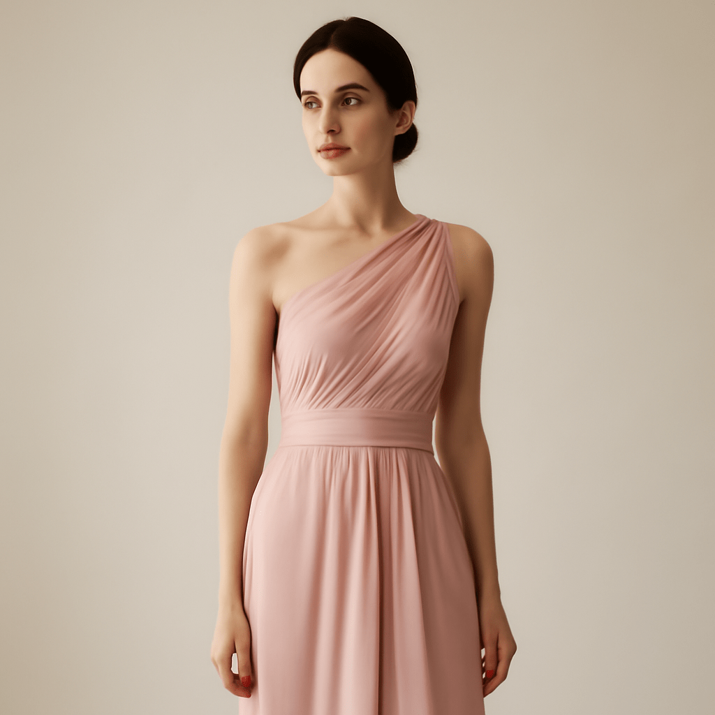 robe demoiselle d'honneur rose poudrée