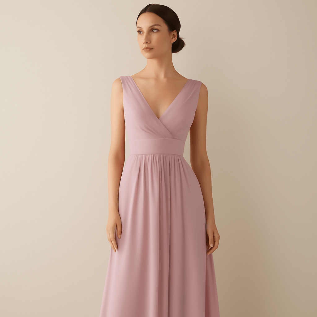 robe rose poudree demoiselle dhonneur