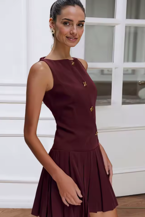 Robe Bordeaux Courte