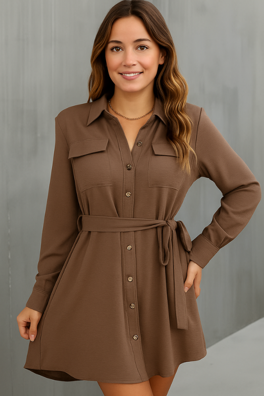 Robe chemise Terracotta