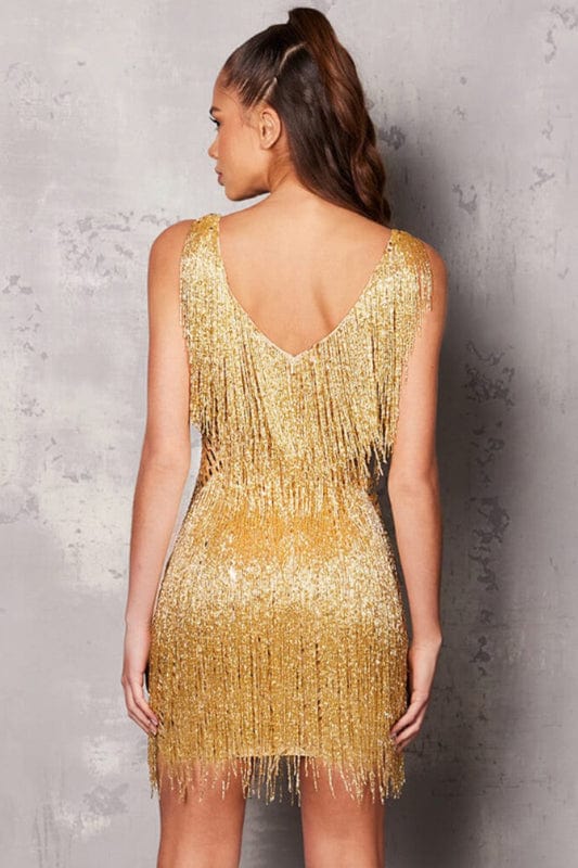 Robe A Frange Doré