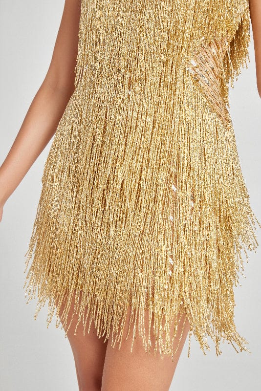 Robe A Frange Doré