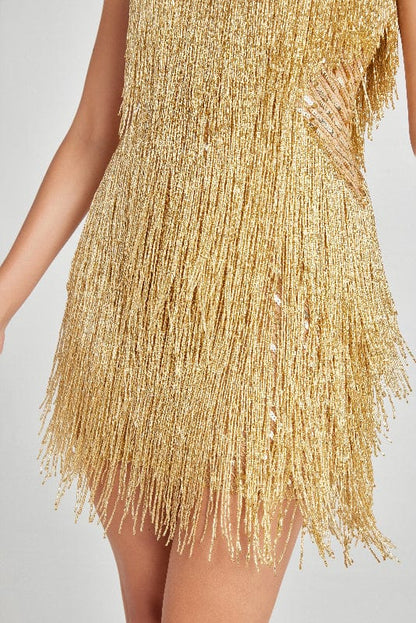 Robe A Frange Doré