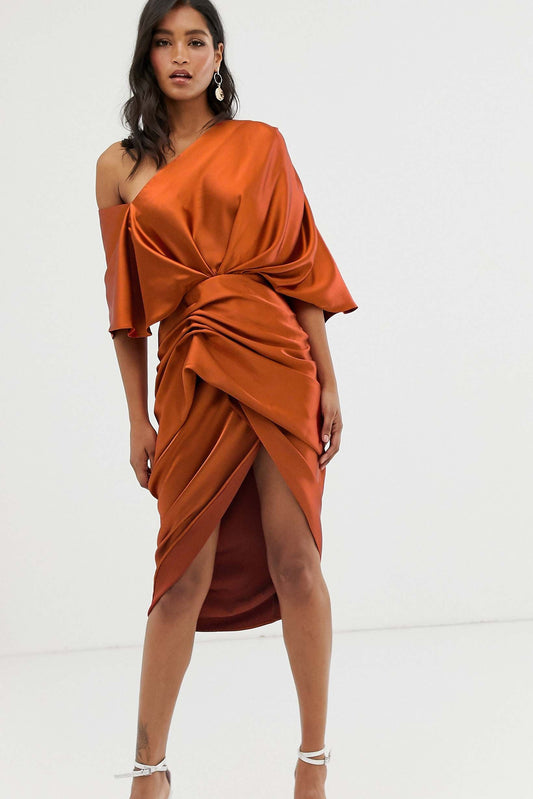 Robe Asymetrique Orange