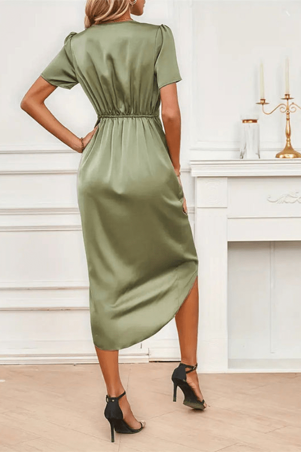 Robe Asymétrique Vert Sauge