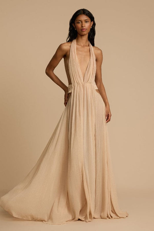 Robe Beige Dos Nu