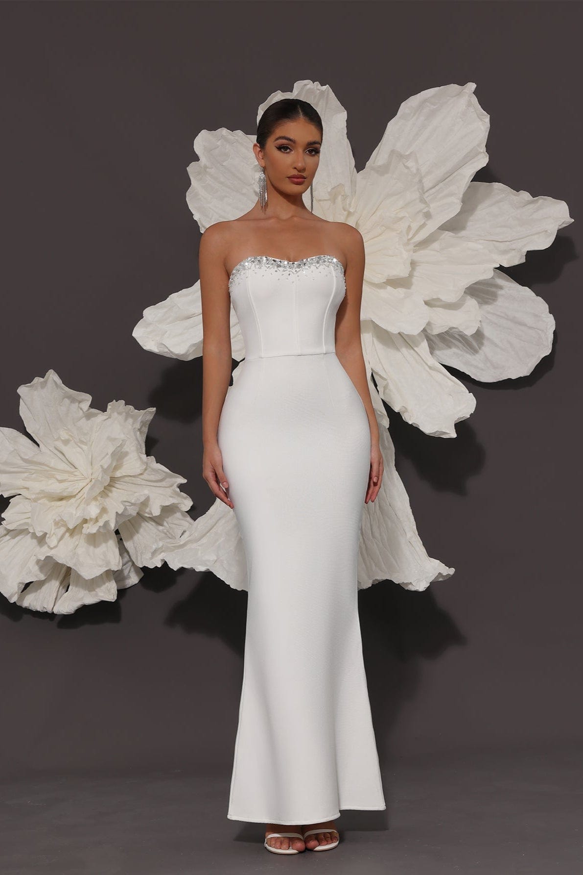 Robe Blanche Épaules Dénudées