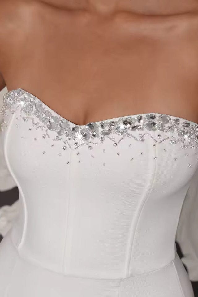 Robe Blanche Épaules Dénudées