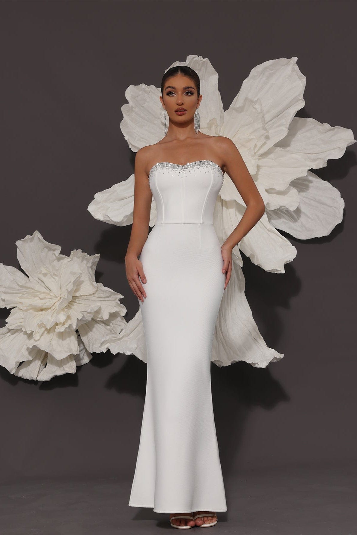 Robe Blanche Épaules Dénudées