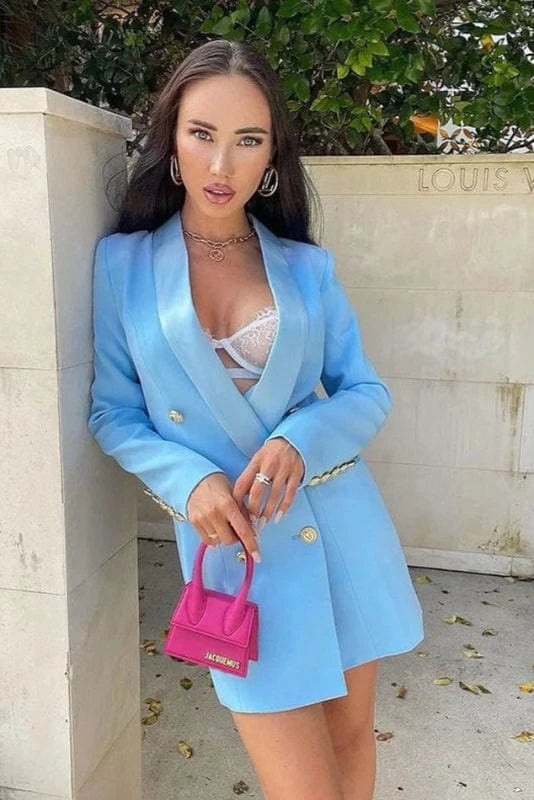 Robe Blazer Bleu Ciel