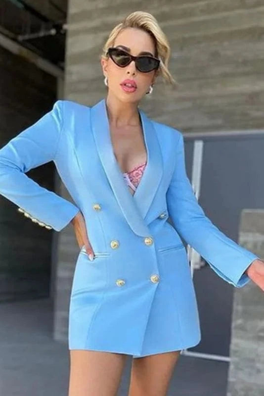 Robe Blazer Bleu Ciel