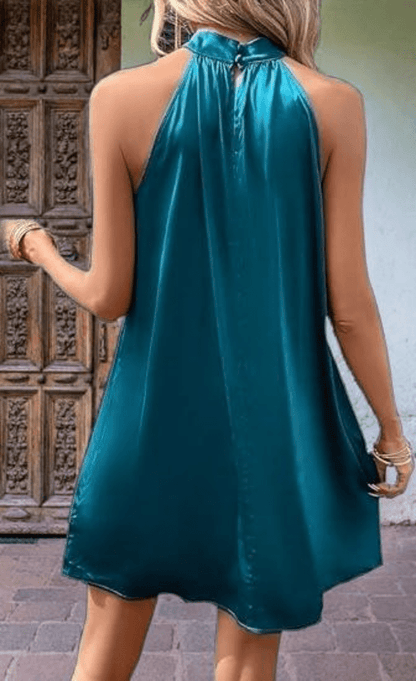 Robe Bleu Canard Courte
