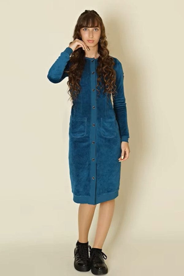 Robe Bleu Canard Hiver