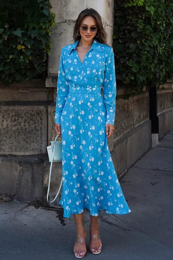 Robe Bleu Ciel Et Blanc