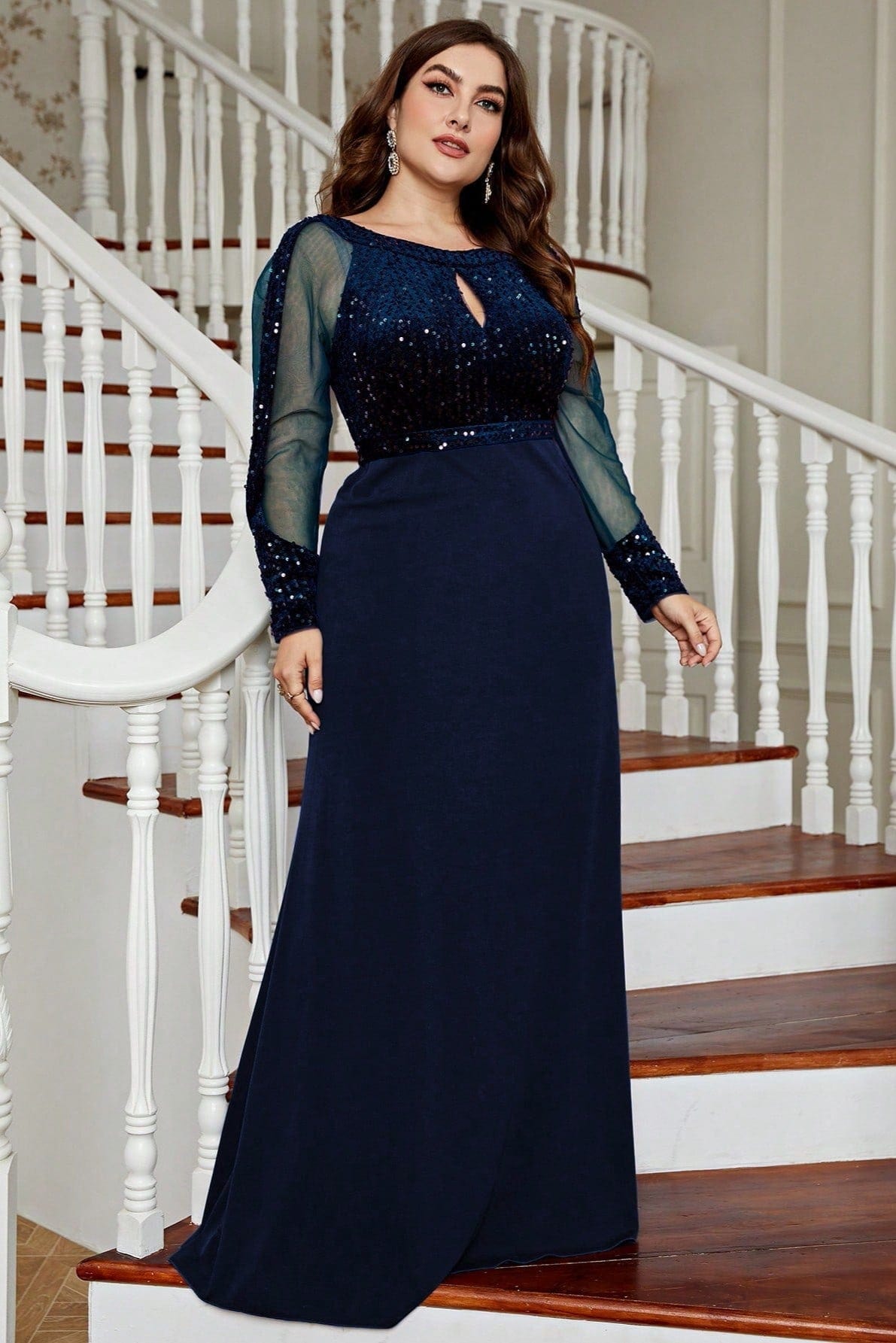 Robe Bleu Marine Grande Taille