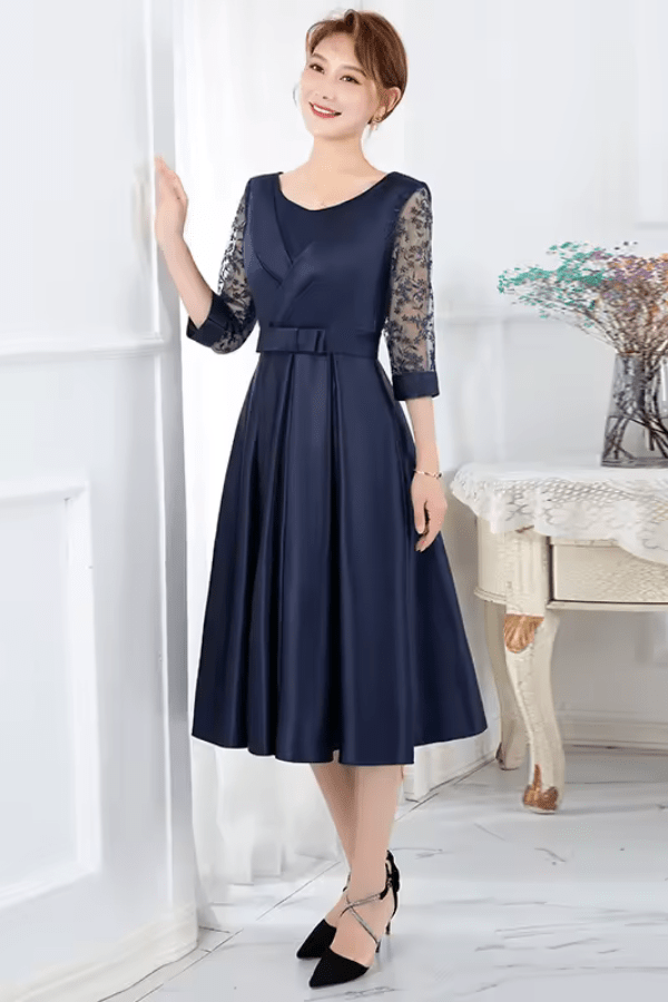 Robe Bleu Marine Patineuse