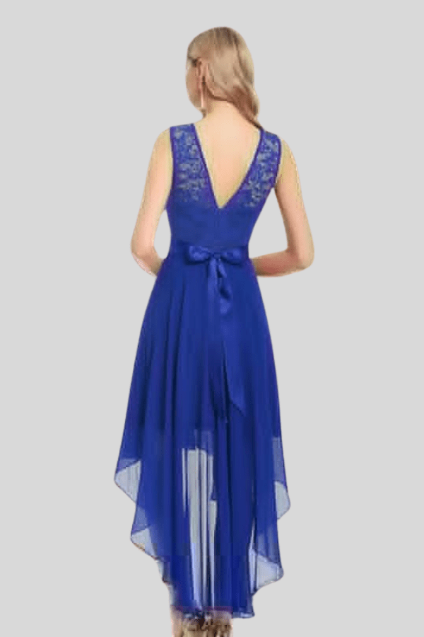 Robe Bleu Roi Dentelle