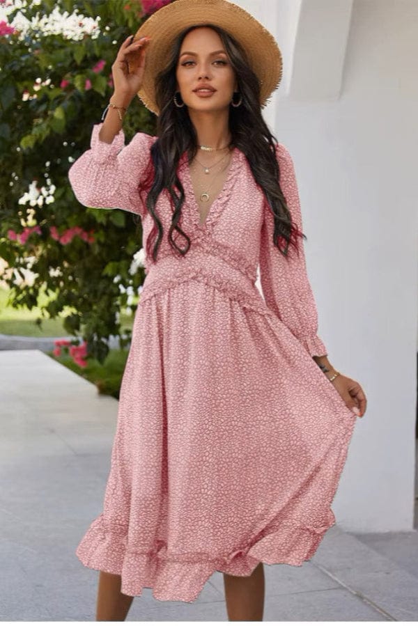 Robe Bohème Chic Rose Poudré