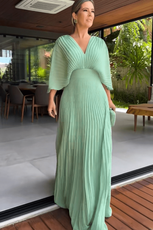 Robe Bohème Chic Vert D'Eau