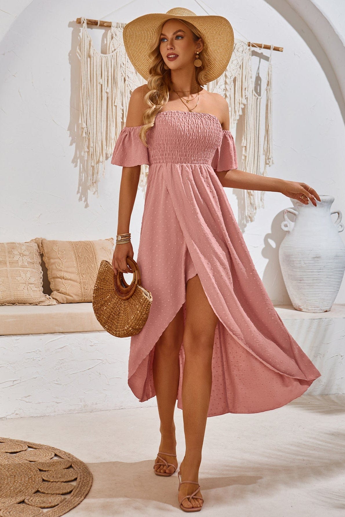 Robe Boheme Rose Pale