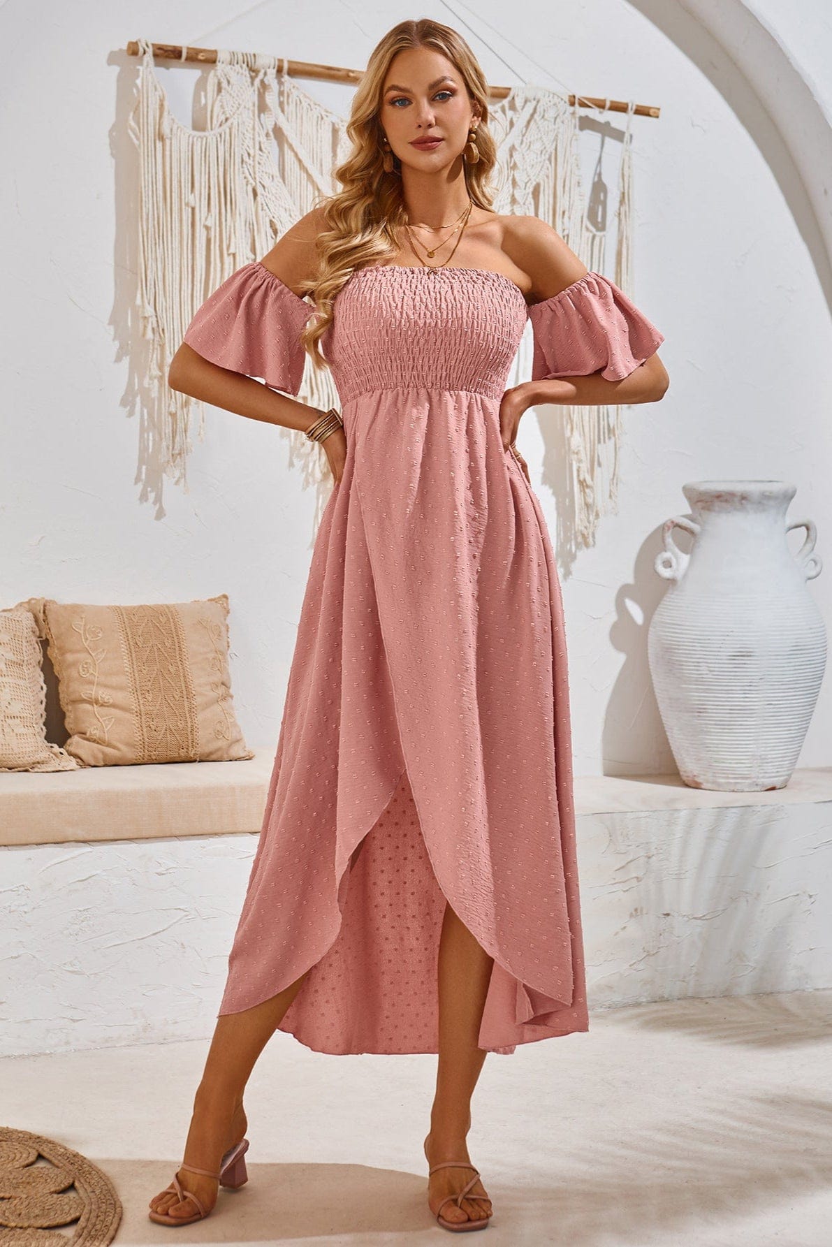 Robe Boheme Rose Pale