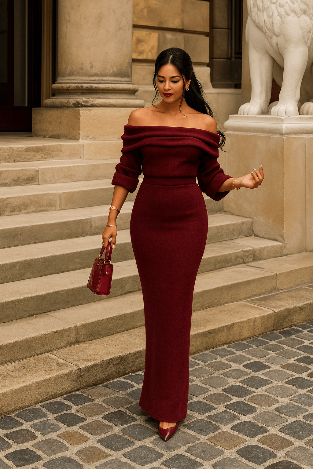 Robe Bordeaux Chic