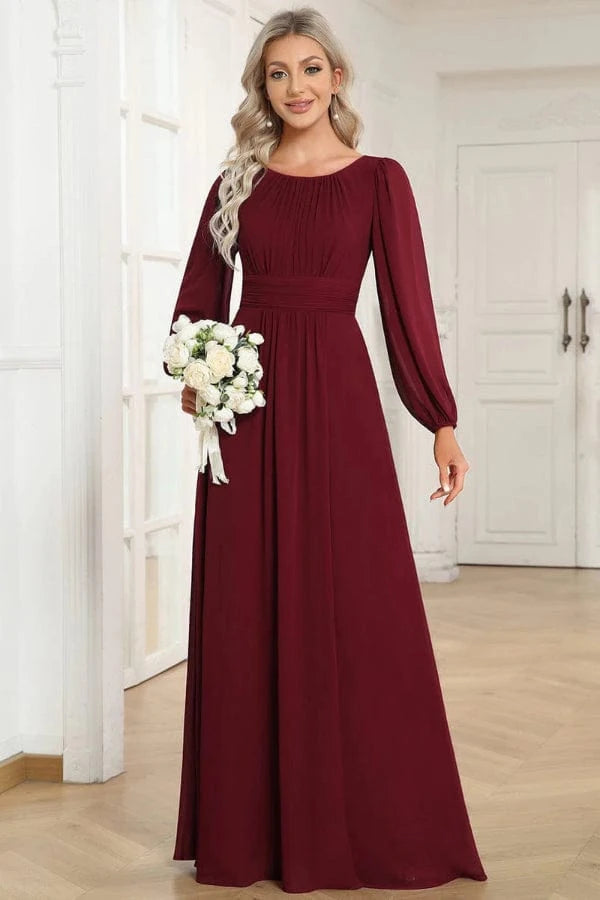 Robe Bordeaux Longue