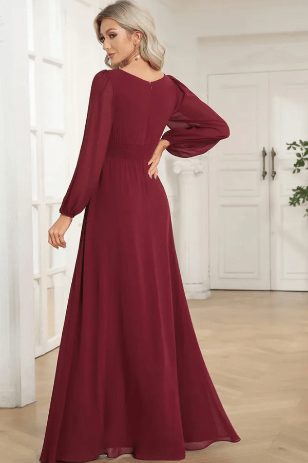 Robe Bordeaux Longue