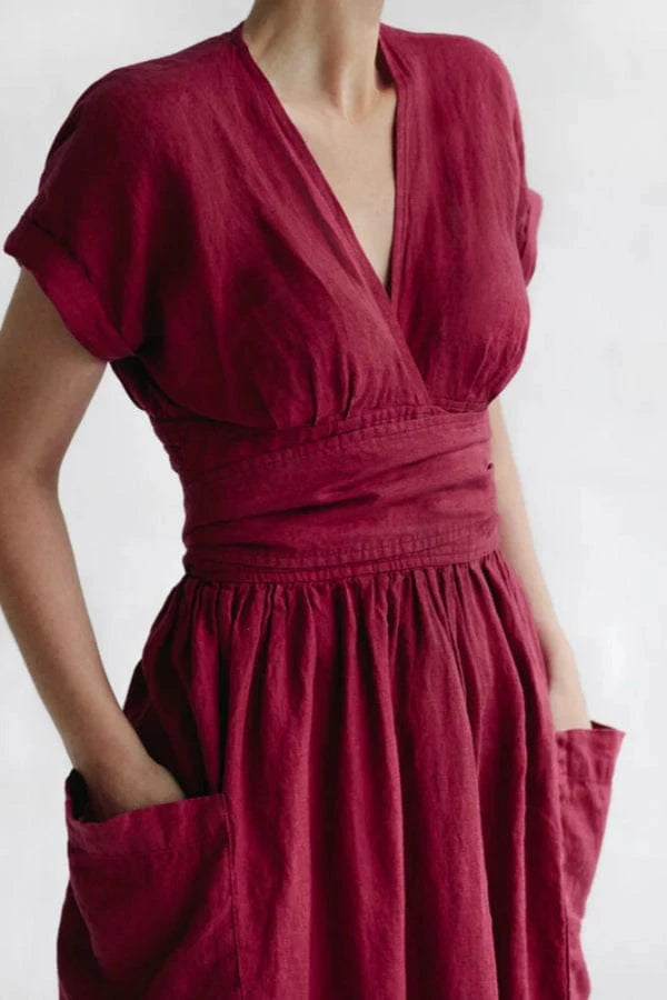 Robe Bordeaux Mi-Longue