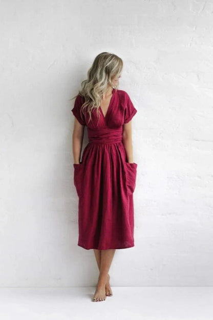 Robe Bordeaux Mi-Longue