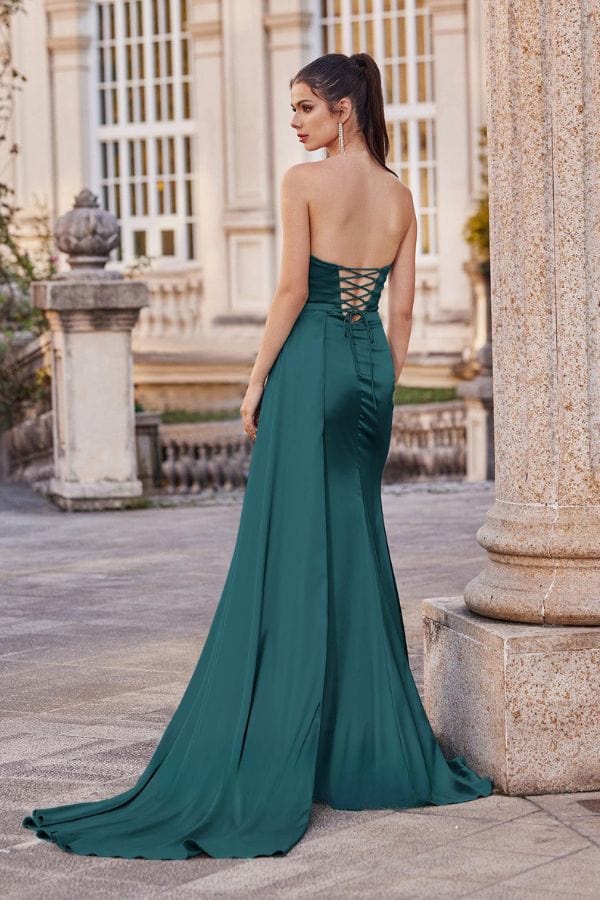 Robe Bustier Bleu Canard