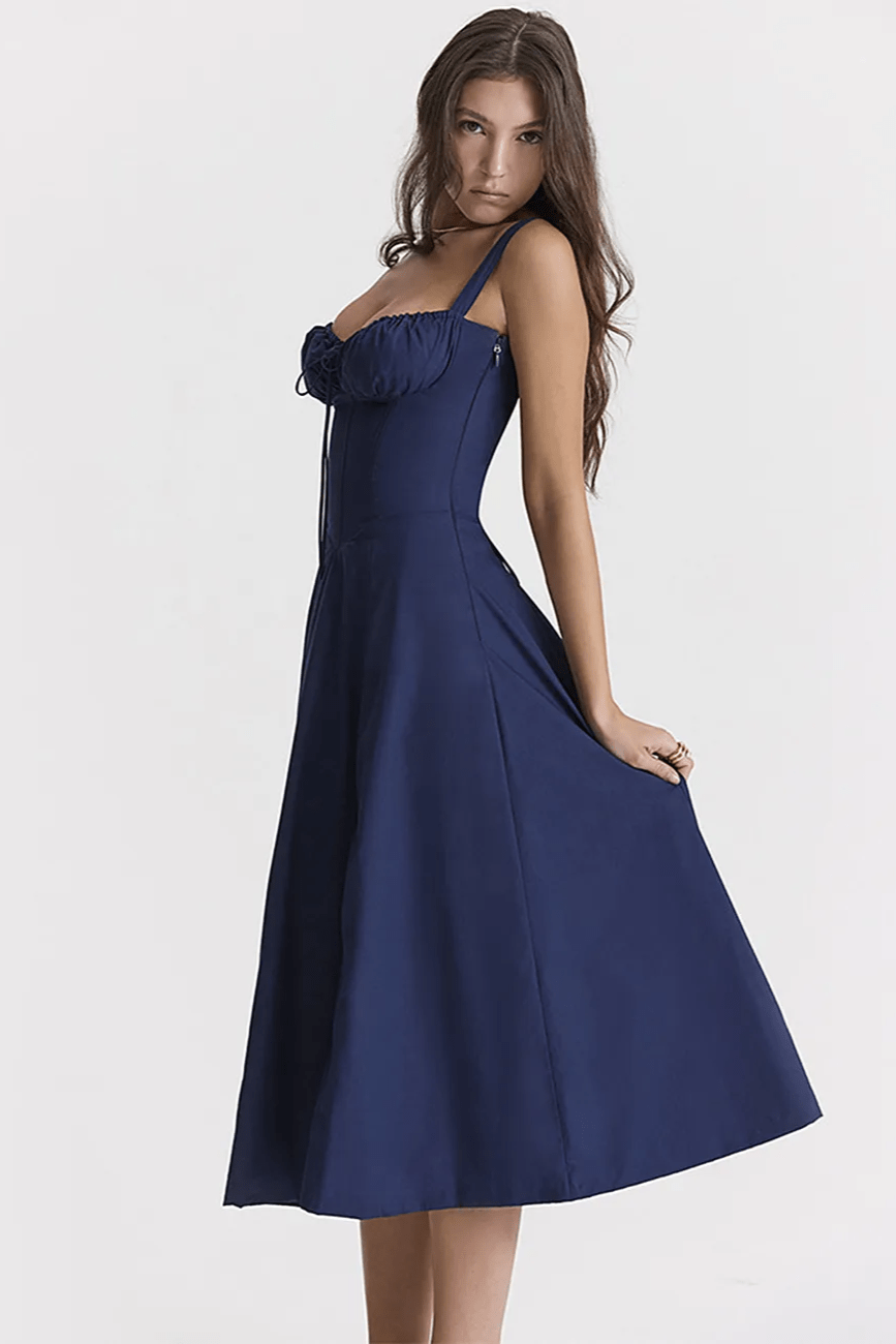 Robe Bustier Bleu Marine