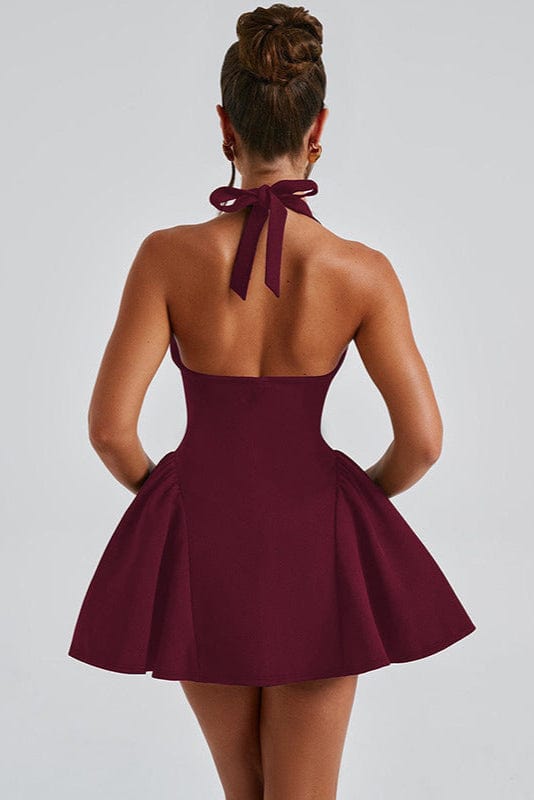 Robe Bustier Bordeaux