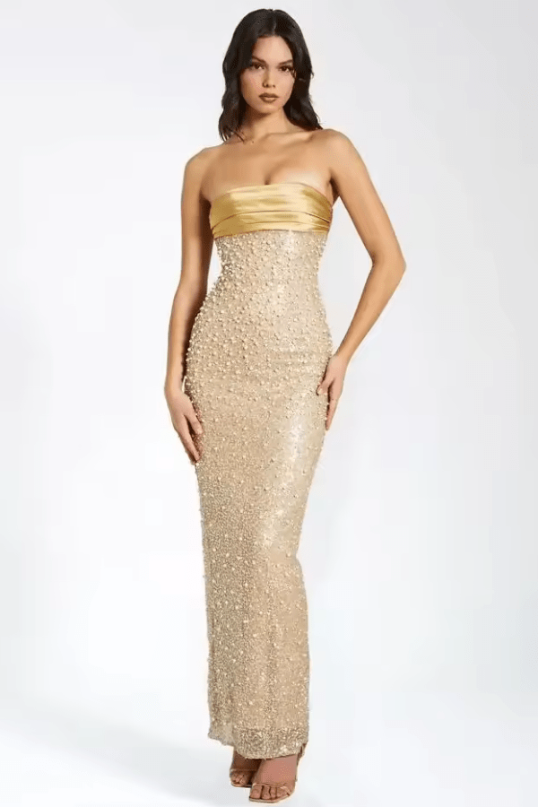 Robe Bustier Dorée
