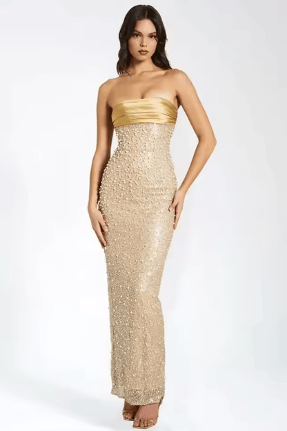Robe Bustier Dorée