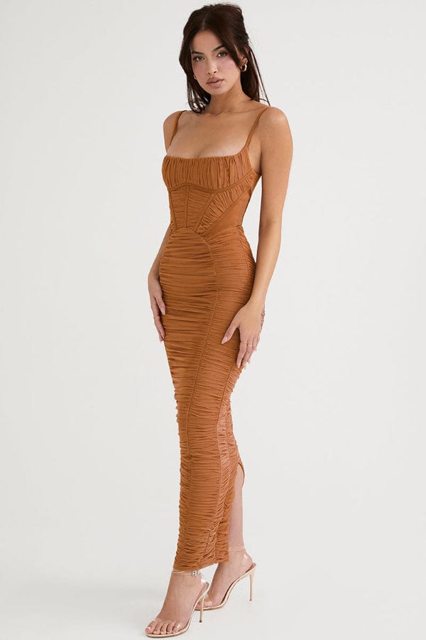 Robe Bustier Marron