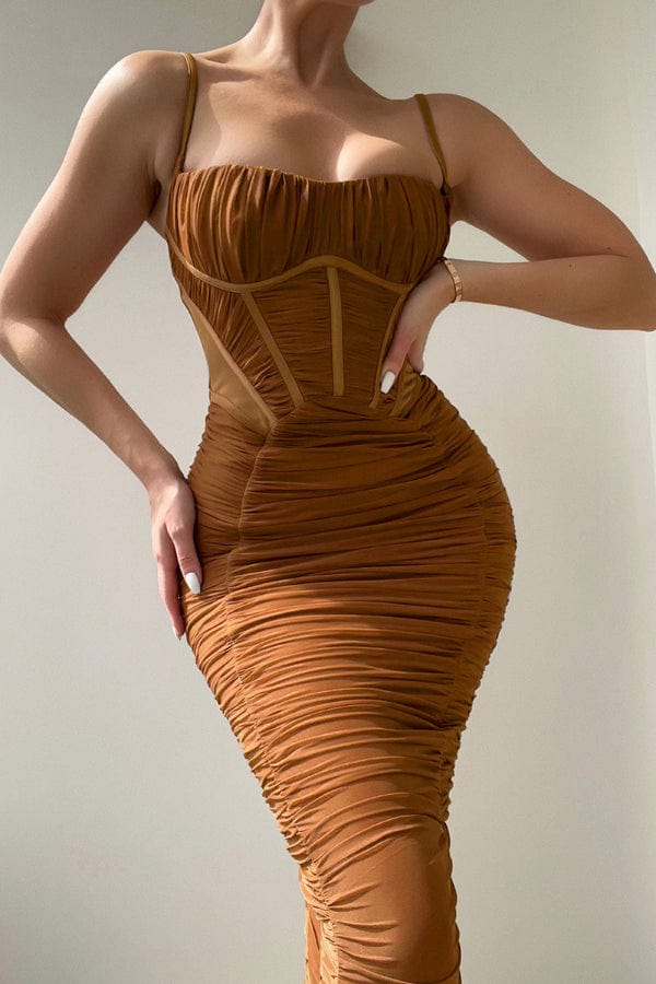 Robe Bustier Marron
