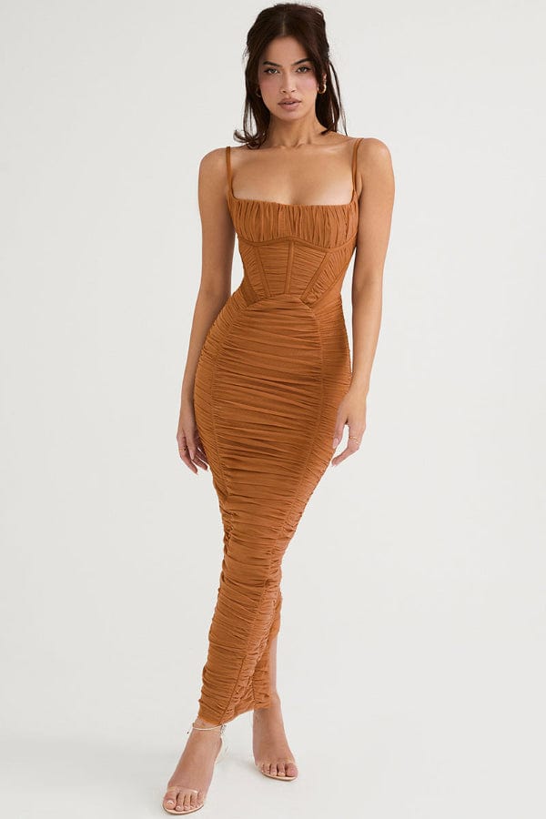 Robe Bustier Marron