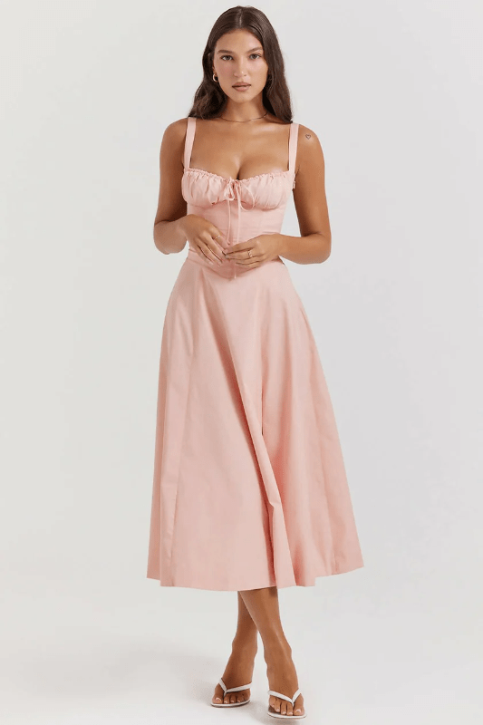 Robe Bustier Rose Poudré