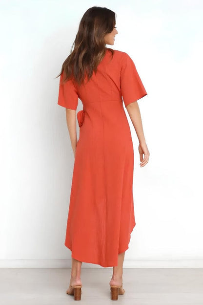 Robe Cache Cœur Corail