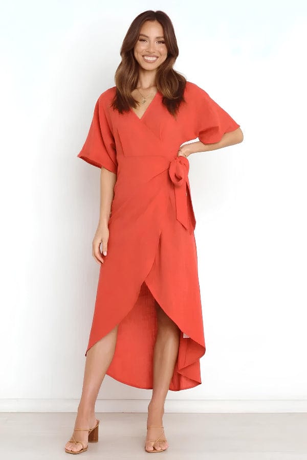 Robe Cache Cœur Corail