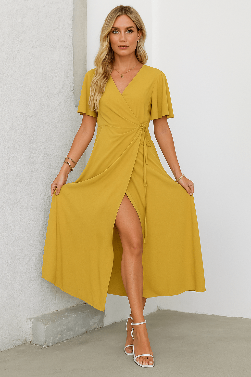 Robe Cache Coeur Fendue