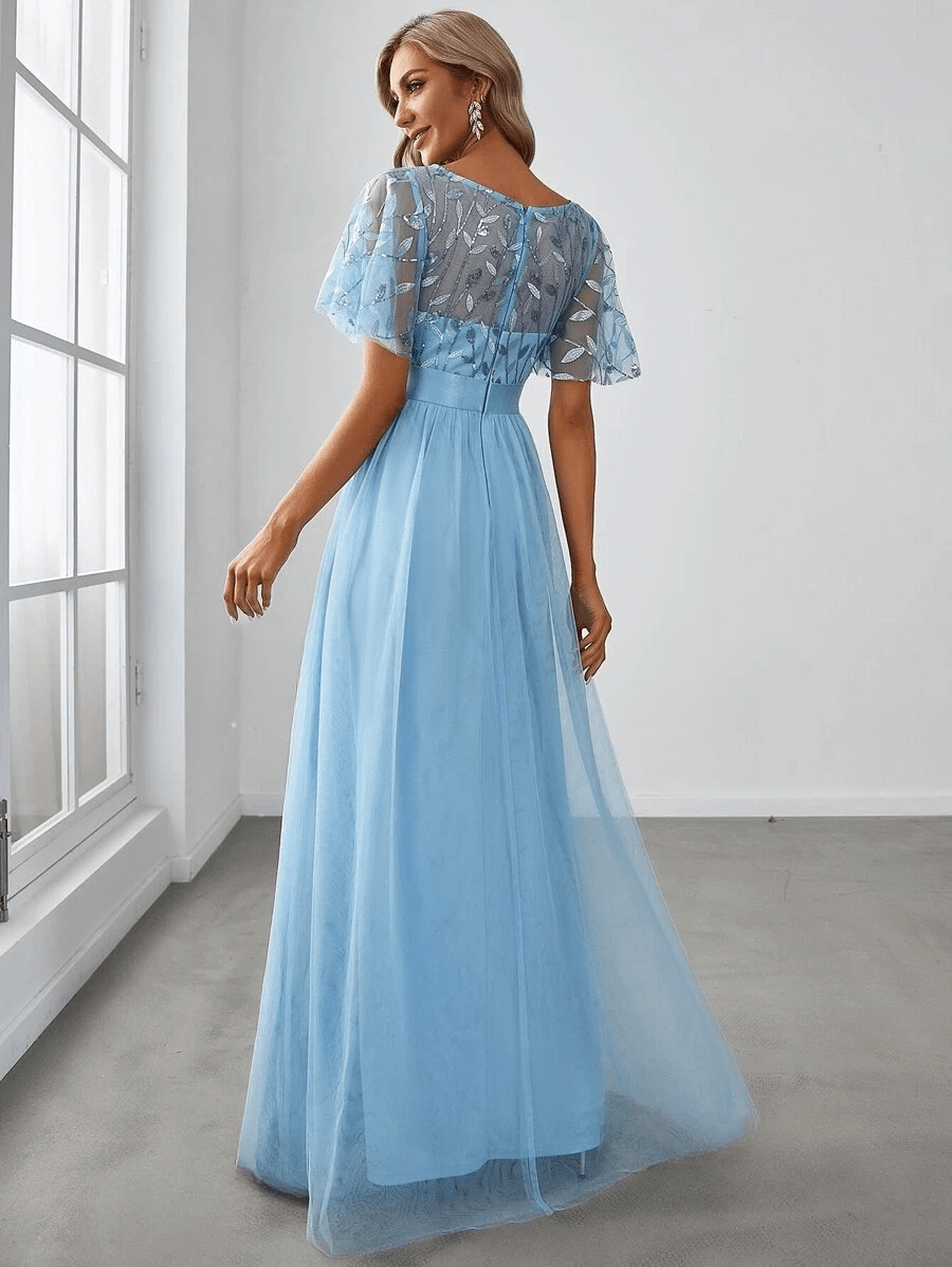 Robe Cérémonie Bleu Ciel