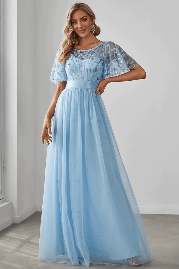 Robe Cérémonie Bleu Ciel