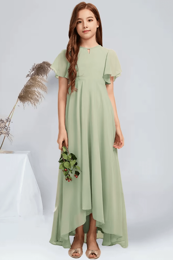 Robe Ceremonie Fille Vert D'Eau