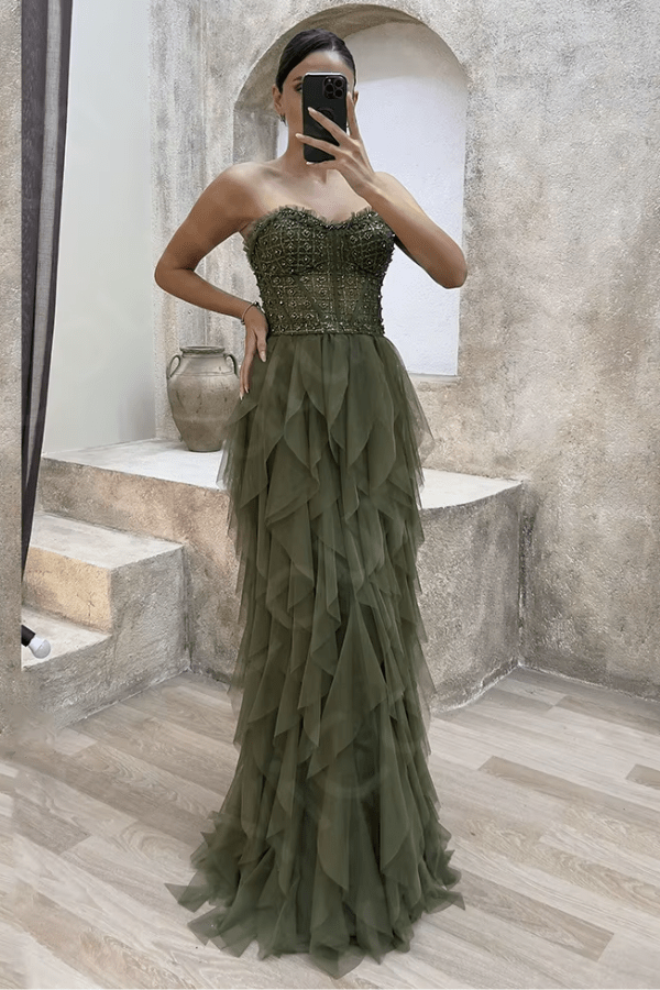 Robe Cérémonie Vert Sapin