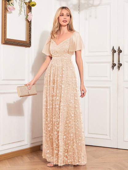 Robe Champagne Dentelle